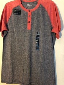 red henley shirt mens