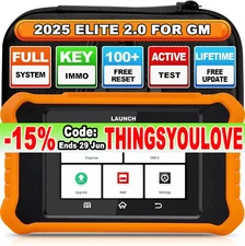 LAUNCH X431 Elite 2.0 for GM Diagnostic Tool Scanner ECU Coding Key Programming