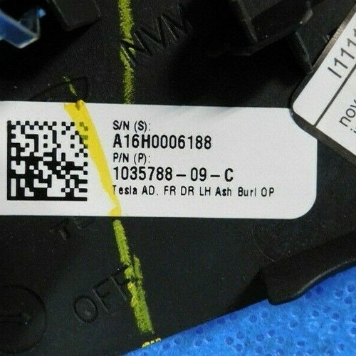 2016-20 Tesla Modèle X avant Gauche Côté Ash Burl Décor Intérieur Bord - Photo 2 sur 12