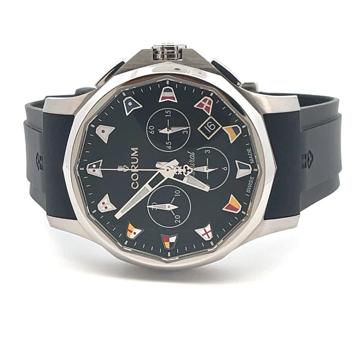 NEW CORUM ADMIRAL CHRONO 42MM AUTO WATCH REF A984 04253 BOX CARD