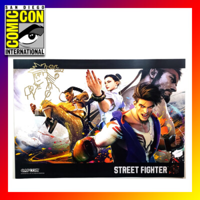 STREET FIGHTER 6 Signed ART PRINT Sketch RYU Autographed SDCC Luke CAPCOM New