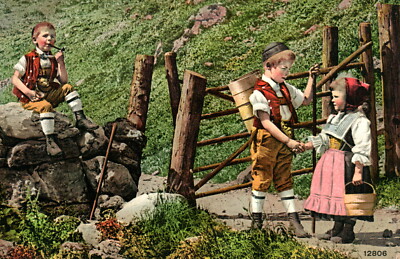 Postcard * Little Brother and Little Sister (AB) 70057