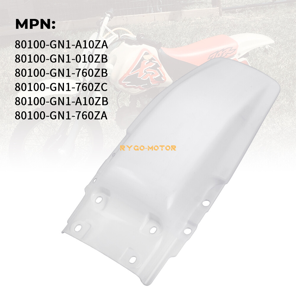 White Rear Fender For Honda XR80 R XR100 R Mud Guard 1985-2000 - Foto 3
