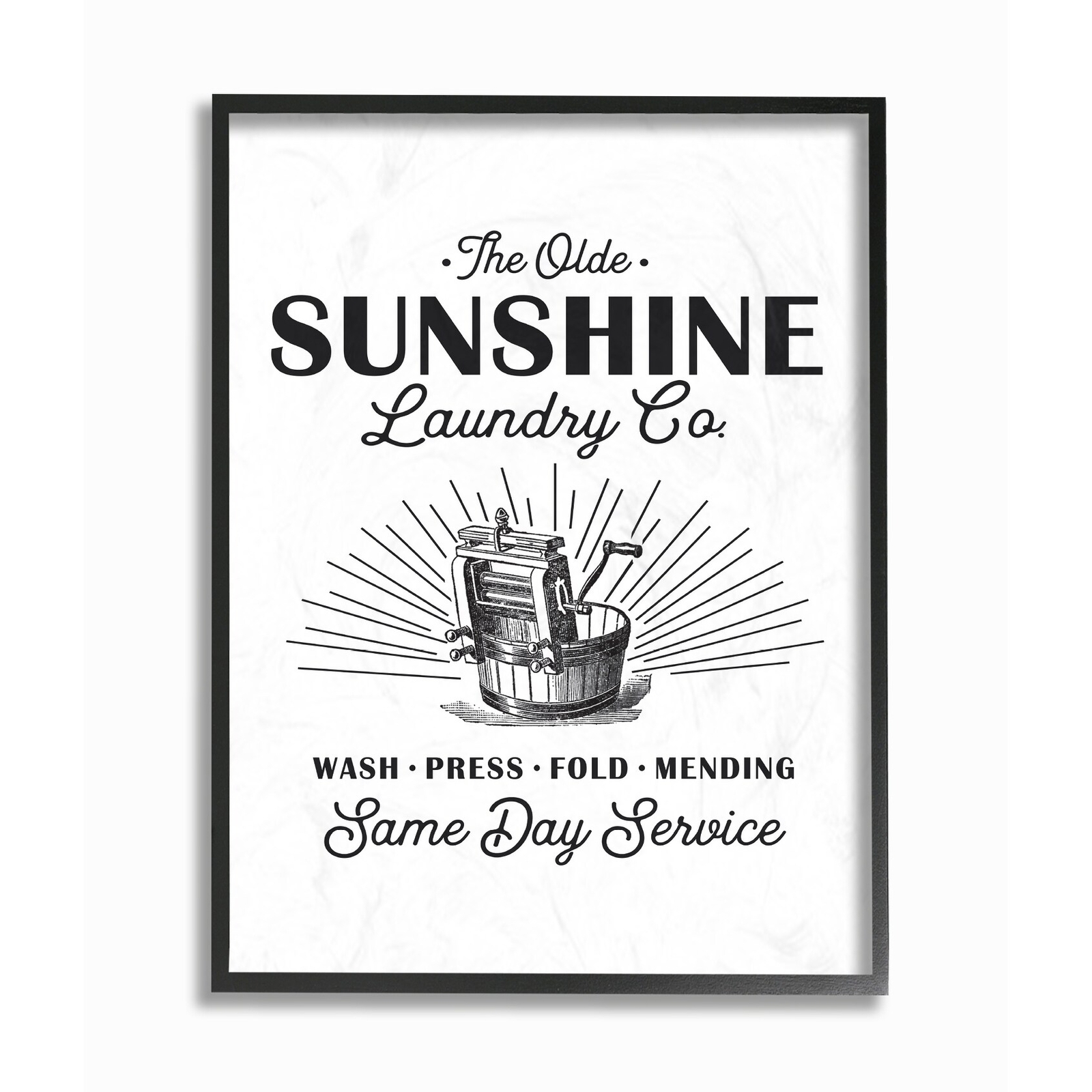Stupell Olde Sunshine Laundry Vintage Sign Framed Giclee  Oversized