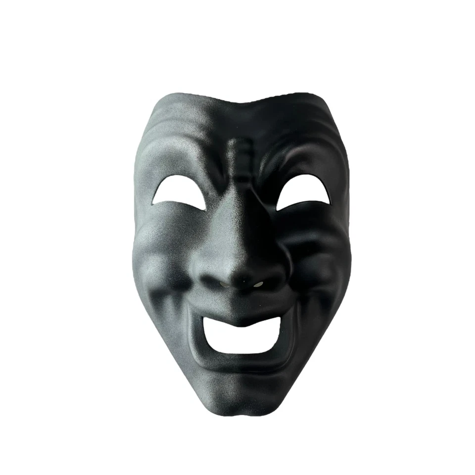 CUSTOM BLACK & WHITE Full Face Comedy Phantom of The Opera Masquerade Mask - Image 2 of 4