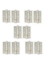 75mm 3" Chrome Finish Ball Bearing Hinges for Internal Doors (5 Pairs)