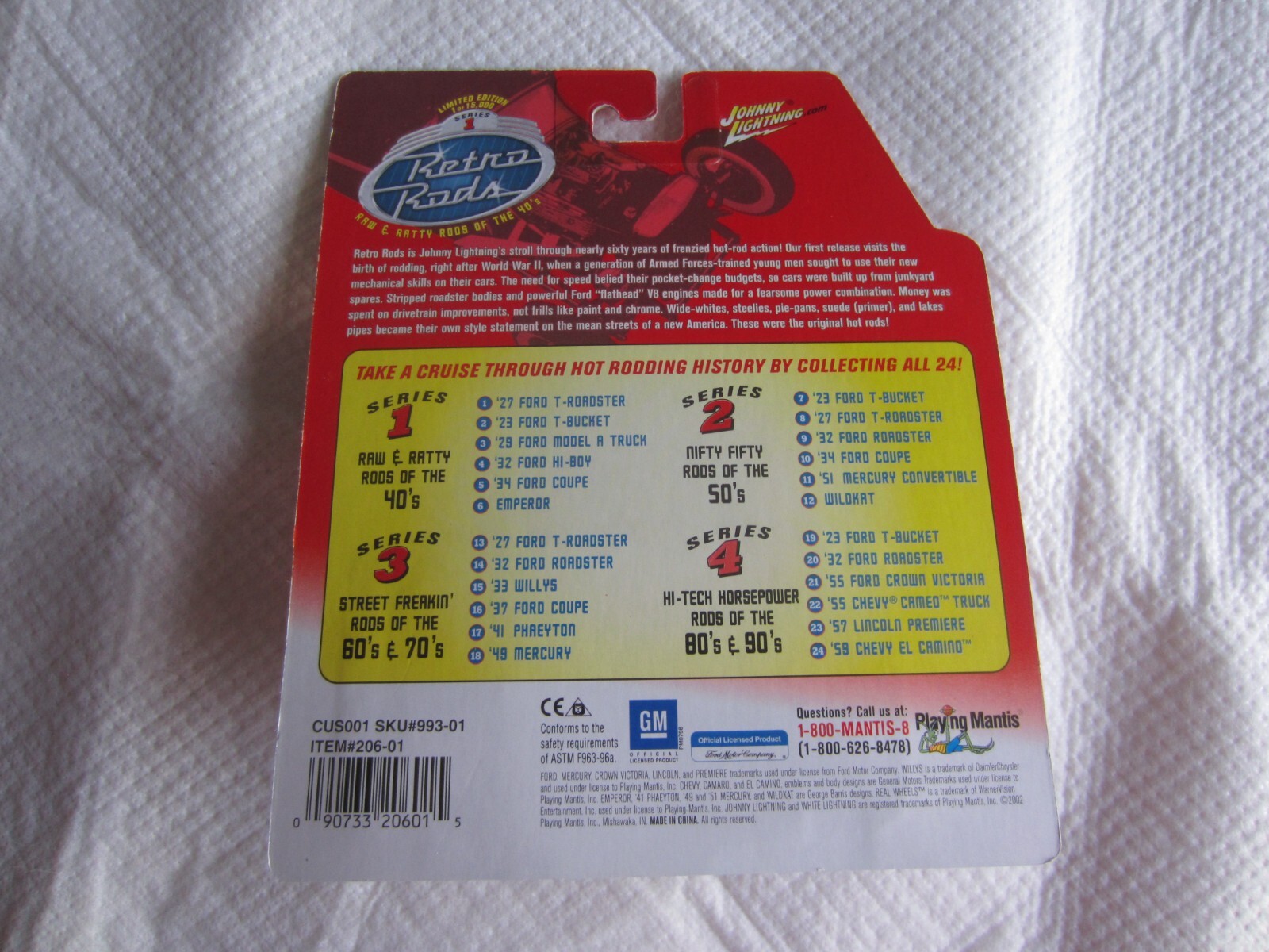 2002 Johnny Lightning Retro Rods:  Black '32 Ford Hi-Boy NIP