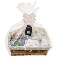 MAKE YOUR OWN HAMPER WICKER BASKETS CELLOPHANE BOW EASTER GIFT SET FOOD WINE KIT