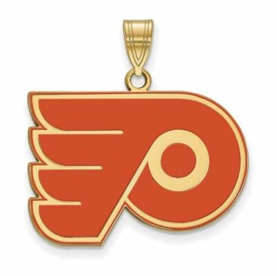 SS vergoldeter NHL Philadelphia Flyers großer emaillierter Anhänger