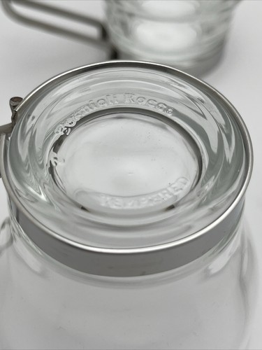 4 Bormioli Rocco Cappuccino Espresso Tempered Glass Cups Stainless Steel Handles - Picture 5 of 8