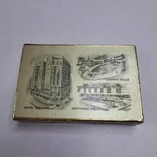 Vintage Playing Cards Syracuse Hotel Souvenir Single Deck Bridge Brown & Bigelow