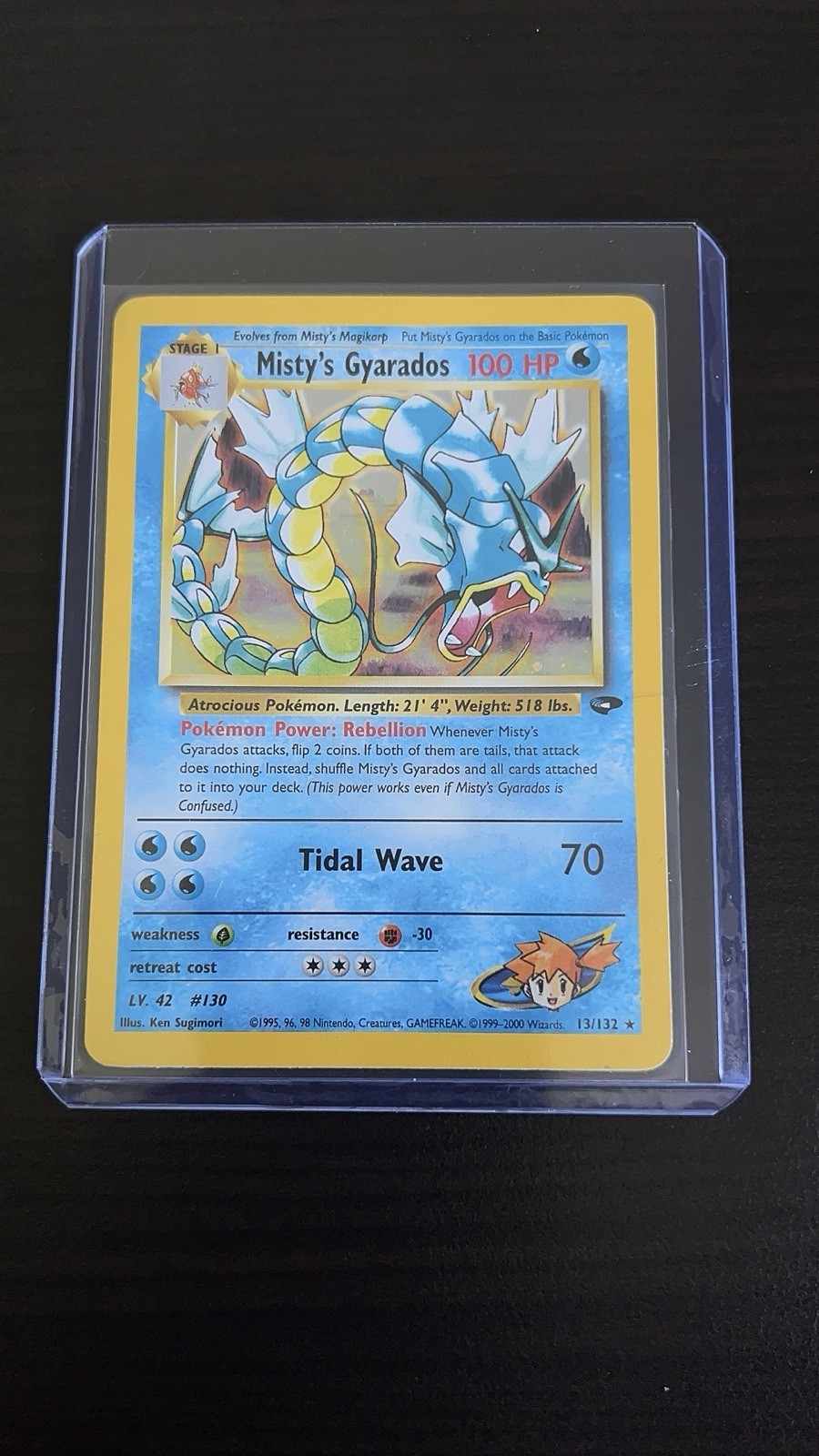 Pokémon Misty's Gyarados Holo Rare Gym Challenge 13/132 LP CREASE