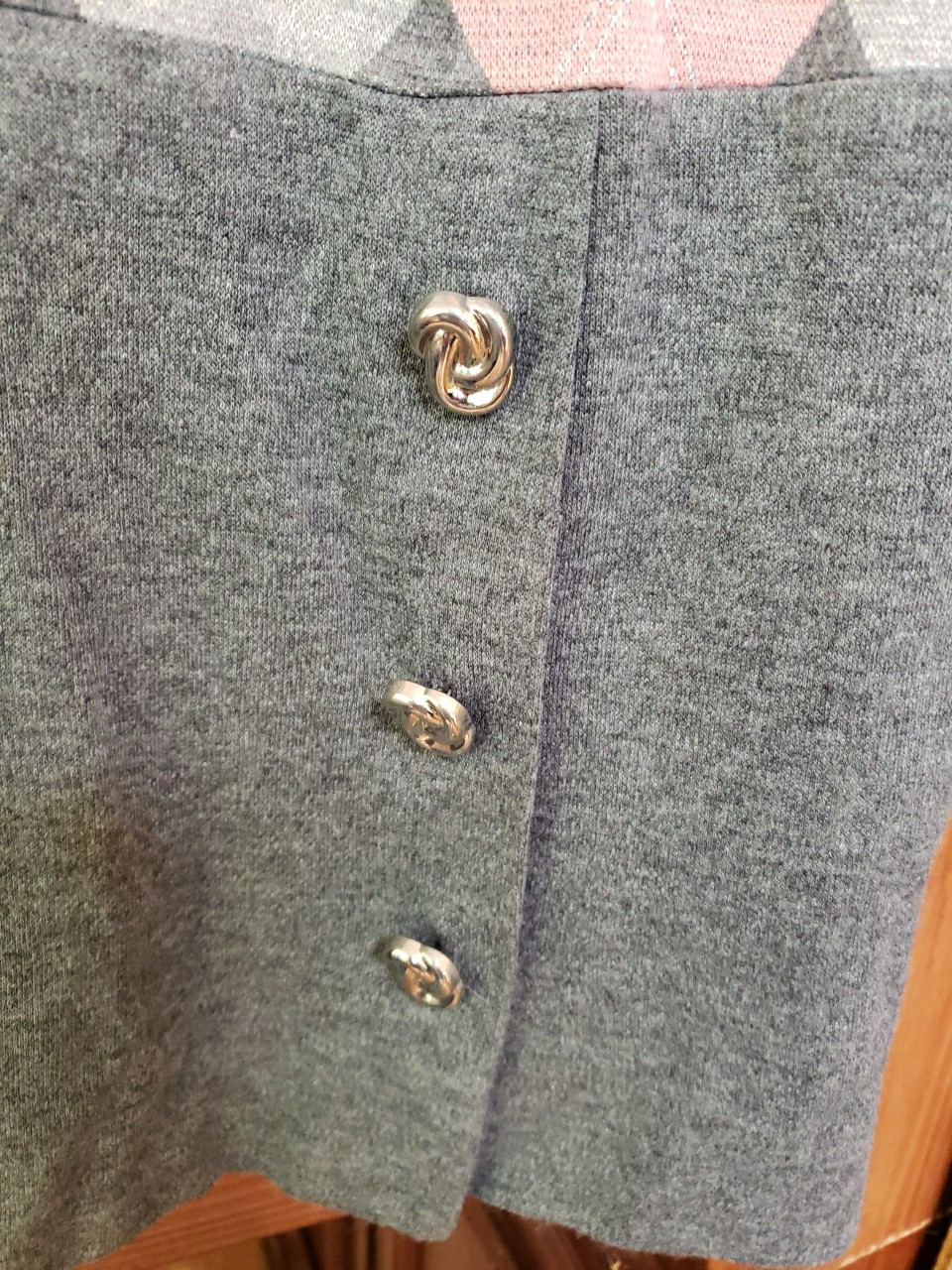 vintage argyle pattern Stuart Alan shift dress, s… - image 4