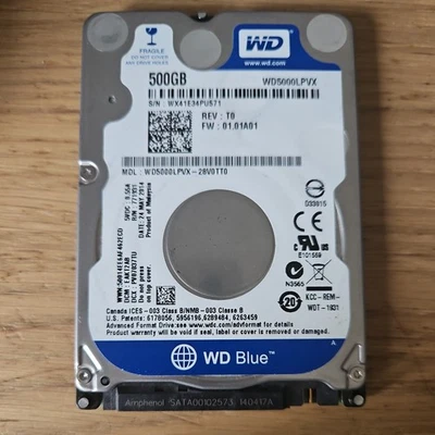 WD Western Digital WD5000LPVX-28V0TT0 500GB Hard Drive 2.5" HDD 2015 WXA1E - Image 1 of 2