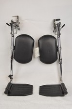 Invacare T94HC-3778 Adjustable Clip-On Footrests Pair Chrome For Wheelchair