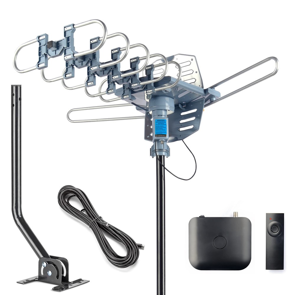 Digital Outdoor Motorized HD TV Antenna 360° Rotation 150 Mile Range  