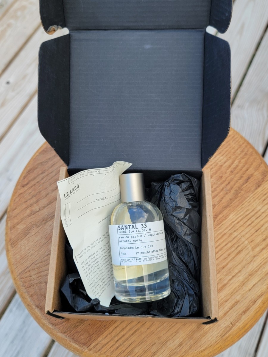 SANTAL LABO LE 33 (New Unisex for Parfum de Eau 100ml - 3.4oz LABO LE by 33 SANTAL 残2/3 100ml中古 香水(ユニセックス)