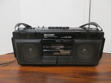 SHARP WQ-T232 Stereo Radio Cassette Recorder Boombox Radio Tested Works Good
