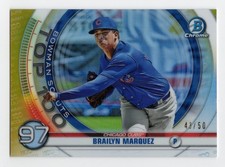 2020 Bowman Chrome Scouts Top 100 Gold Refractor /50 Brailyn Marquez RC #BTP-97