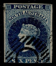 Australia - South Australia QV SG10, 6d slate-blue, USED. Cat