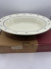 Longaberger Traditional blue large serving bowl made in the USA new inbox