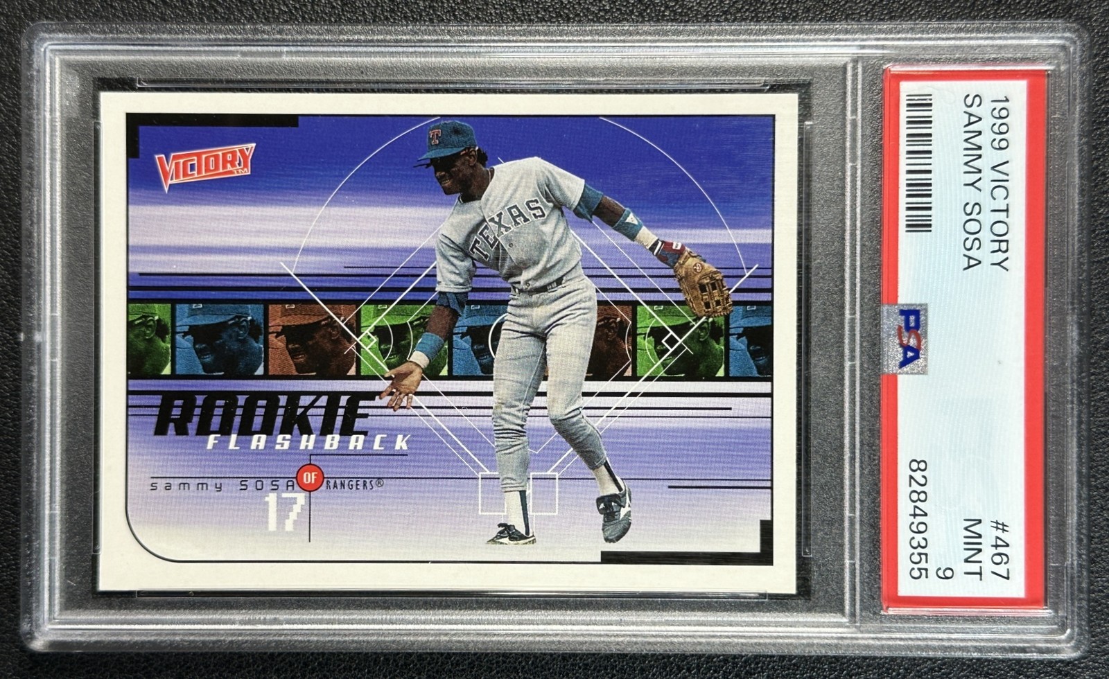 POP 1 SAMMY SOSA PSA 9 1999 UPPER DECK VICTORY #467 RANGERS 9355