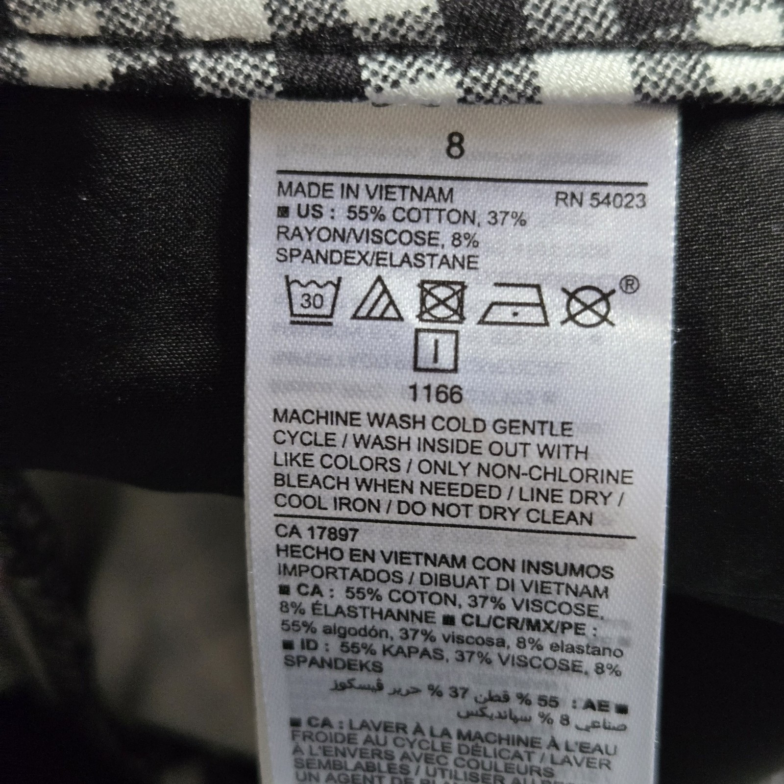 Old Navy Gingham Pixie Ankle Pants Black White Pr… - image 8