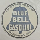 Vintage Blue Bell Gasoline Porcelain Sign - Rare Collectible Advertising Piece