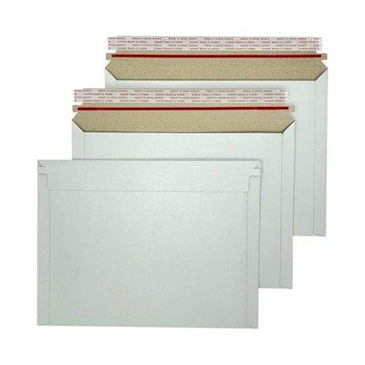 Burasari 30 Pack White Rigid Mailers 12.5x9.45 Inches - Can Keep Flat Kraft Card