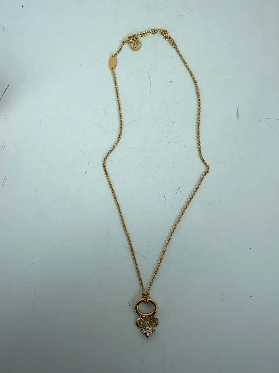 LOUIS VUITTON（LV） LOUIS VUITTON Collier My Blooming Collana con Strass Fiore Oro Uomo M00592