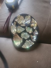 VTG Acrylic Lucite Seashell Soap / trinket dish. Abalone  shell shaped 1970s