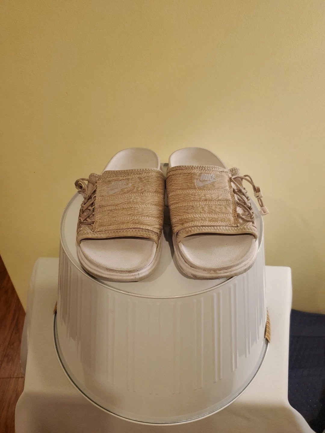 Nike Asuna Slide Desert Sand beige scivolo bianco taglia 8 donna