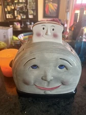 VTG Anthropomorphic Clay Art Ceramic Toaster Cookie Jar 1996 RARE