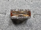 GRANDMA GRABE'S BEAUTIFUL VINTAGE 925 STERLING SILVER CZ 9.27G RING SIZE 7.75
