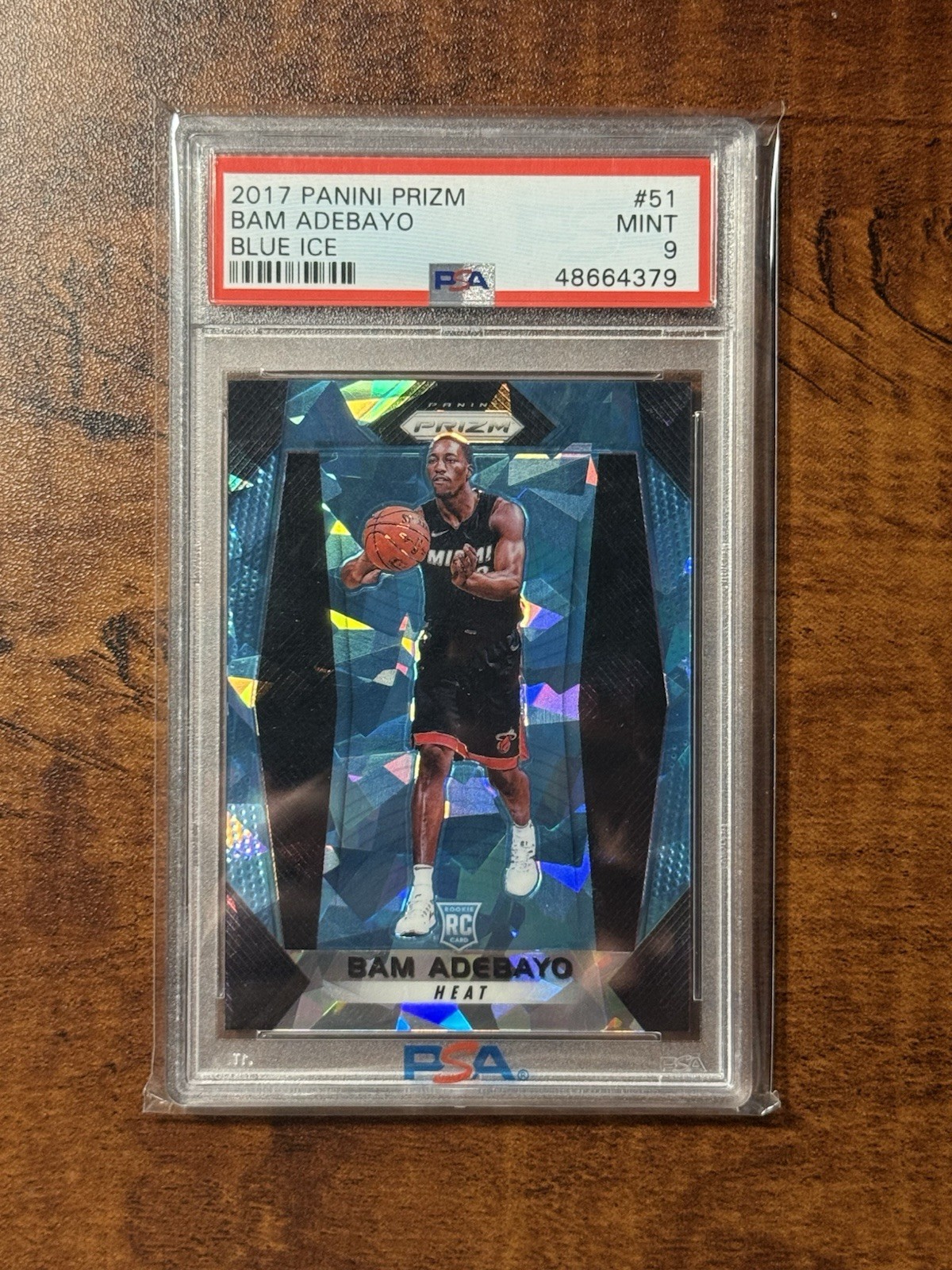 2017 Panini Prizm /99 BAM ADEBAYO Blue Ice Prizm Rookie PSA 9 Miami Heat RC SSP