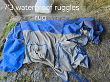 Ruggles Waterproof Horse Turnout Rug 7ft 3in Blue and Grey