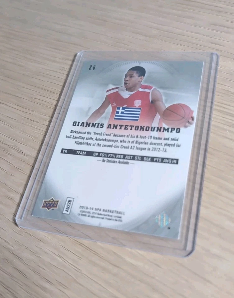 2013-14 SP Authentic GIANNIS ANTETOKOUNMPO #36 RC Milwaukee Bucks Greece - Image 2 of 2
