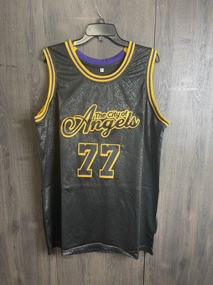 Luka Doncic Lakers City Of Angels #77 Mamba Custom Jersey Adult 2XL Black  NWOT