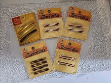 Goody Mixed Barrettes Vintage 1975 Pack Metal  Tortoise Color NOS Lot of 5 pk