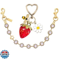 Xandova Bag Charms Purse Extender Chain,Flower-Shaped Women's Purse Chain,Ele