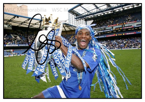 12580. Michael Essien Signed Pictures (A4 Prints) Chelsea Real Madrid Ghana etc.