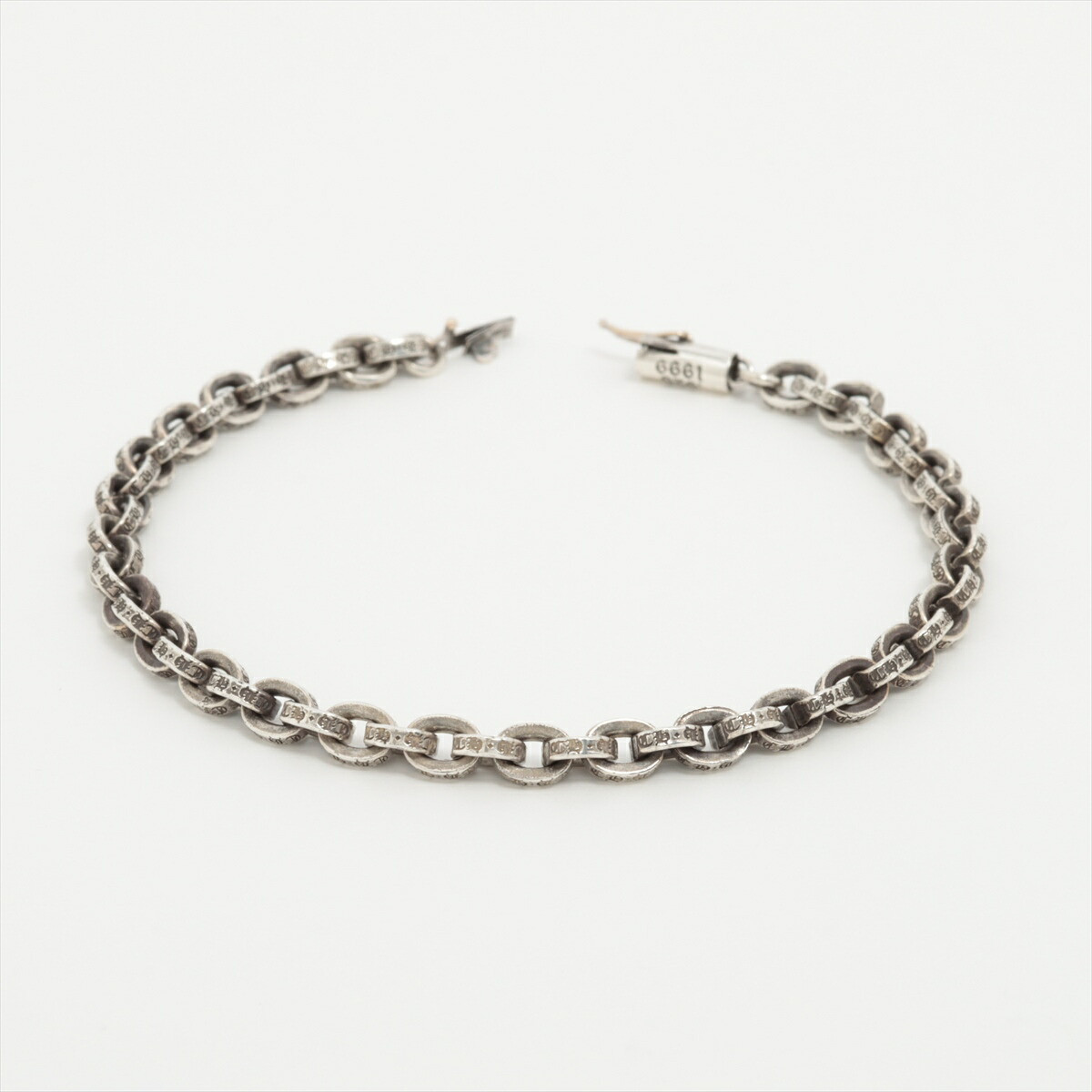 Used Chrome Hearts Paper Chain 8 Inch Bracelet 925 14K 15.5G Used Chrome Hearts Paper Chain 8 Inch Bracelet 925 14K 15.5G