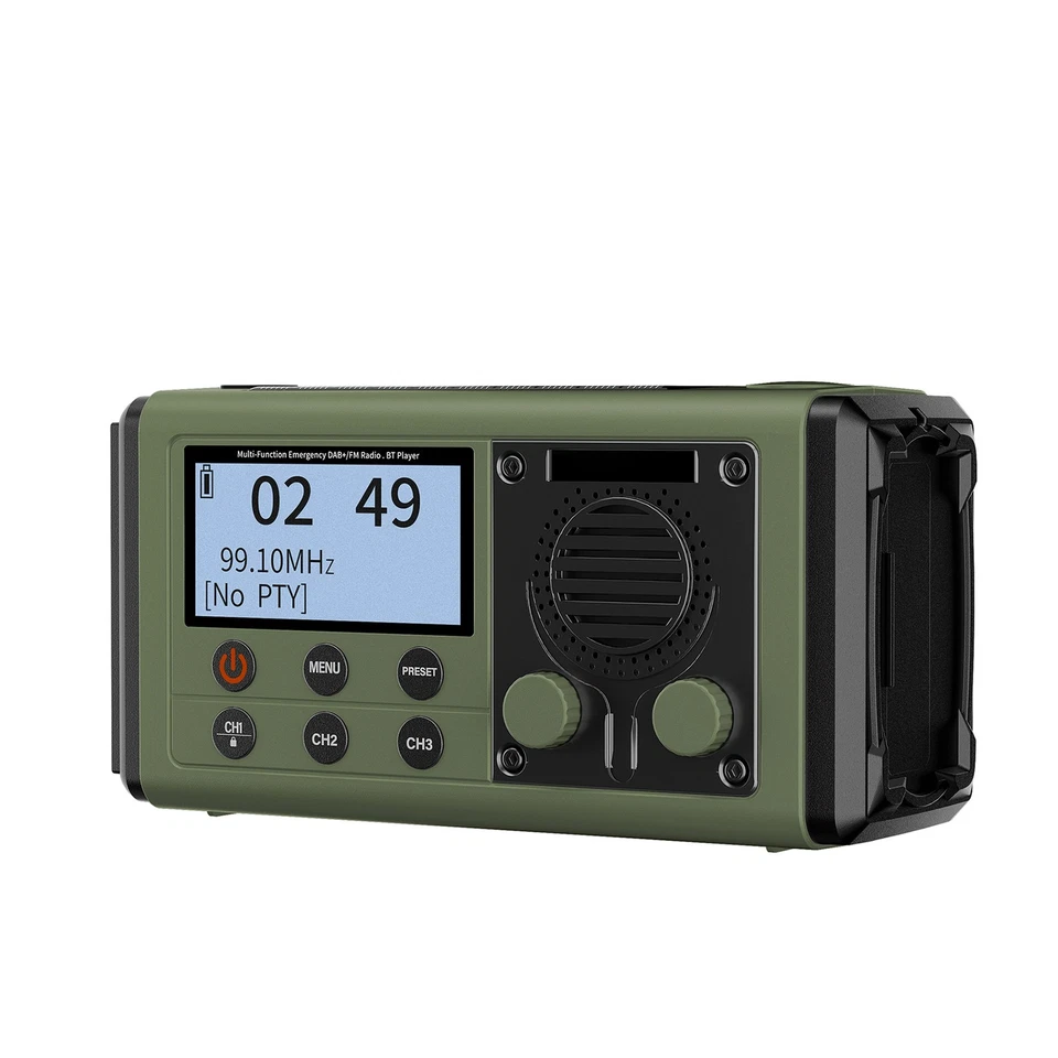 Portable DAB+/FM Radio Multi-Functional Emergency Radio BT Speaker -A B - Image 3 of 4