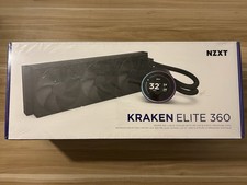 NZXT Kraken Elite 360 AIO CPU Liquid Cooler 360mm Radiator 3 x F120P Fans Black