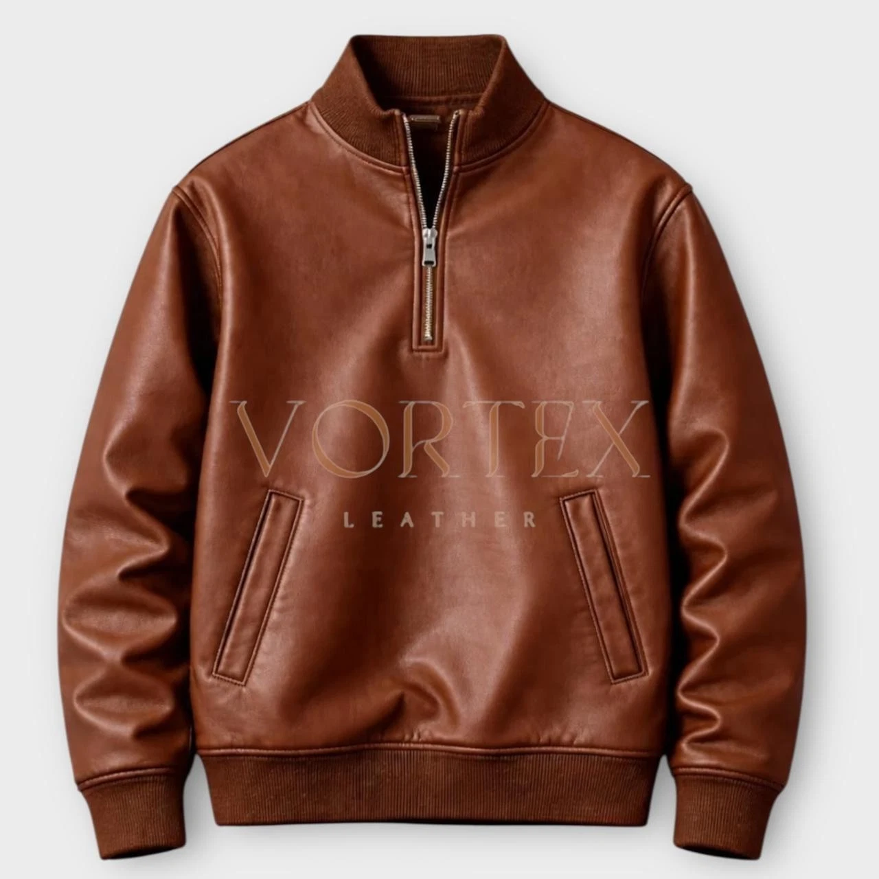 Men's Brown Premium Leather Hoodie Handmade Genuine Lambskin Leather Hoodie
Opens in a new window or