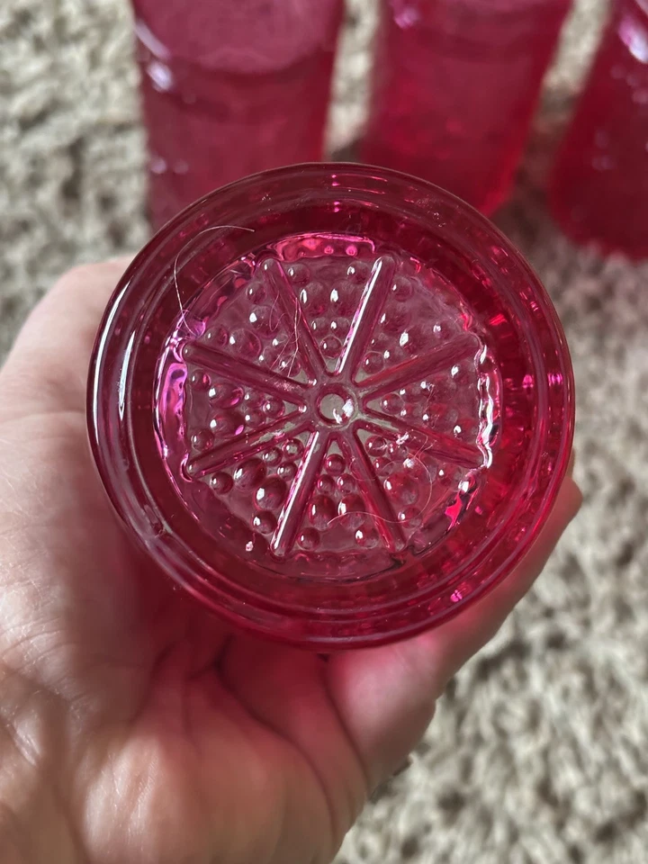 Jax 高球眼镜 14 盎司 6 件套粉色水晶玻璃杯浮雕 - 美丽 — 第 2/4 张图片