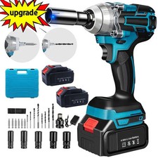 Cordless Impact Wrench 12 Inch 2 X 4ah Batteries 21v Brushless Electric Wrench