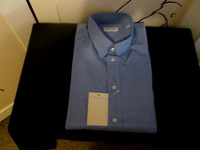 VINTAGE MEN'S GIORGIO ARMANI LE COLLEZIONI LIGHT BLUE LONG SLEEVE SHIRT 42 / NOS