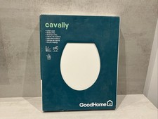 GOODHOME CAVALLY WHITE D-SHAPED SOFT CLOSE TOILET SEAT NEW RRP £44 IN B&Q