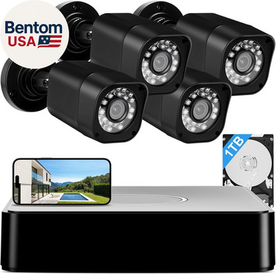 1080P Wired Security Camera System,  8CH CCTV Surveillance DVR with 1TB Hard Dri
